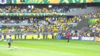 Aquecimento do jogadores -  - Brasil 2 x 1 Uruguai - CONFED 2013