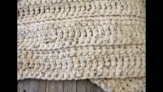 Easy Mega Tweed Chunky Crochet Blanket Pattern