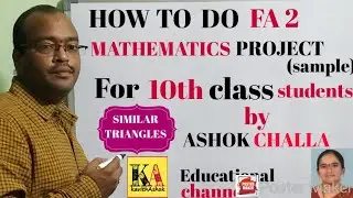 MATHEMATICS FA 2  PROJECT (SAMPLE) II PROJECT WORK FOR X CLASS II FA 2 PROJECT II SIMILAR TRIANGLES
