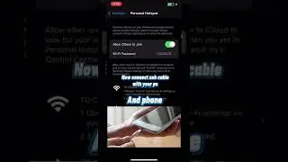 🔍iPhone : Share Internet connection withYour PC using USB cable  #iphone #tips #ios #youtubeshorts