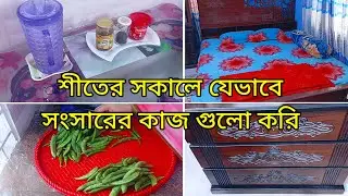✨শীতের সকালে যেভাবে ধাপে-ধাপে সংসারের কাজ গুলো গুছিয়ে করি || একদিনের ব্যাস্ত রুটিন  #dailyvlog