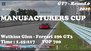 GT7 2026 Manufacturers Cup (Ferrari 296 Gt3) Round 6 - Watkins Glen - Fast Lap