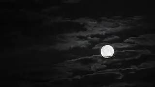 clouds moving over a night sky nearly full moon #nightview