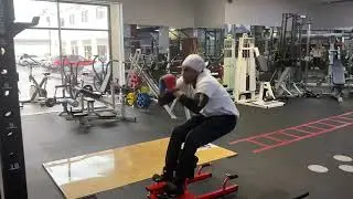 Coach Cal demonstrates  what is now called in Vegas&hellip;Mayweathers