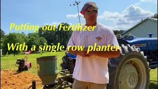 Putting out fertilizer with a single row planter not designed for it