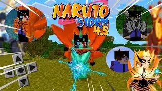 FINALMENTE!! Saiu NARUTO STORM 4.5 para MINECRAFT PE (Barion com Karma e mais)