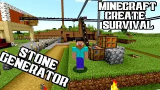 I BUILT AUTOMATIC STONE GENERATOR | MINECRAFT CREATE MOD SURVIVAL 5 IN HINDI
