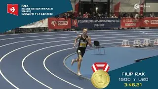 FILIP RAK | U20 1500m 🏃‍♂️ | U18 & U20 🇵🇱 INDOOR ATHLETICS CHAMPIONSHIPS 2022