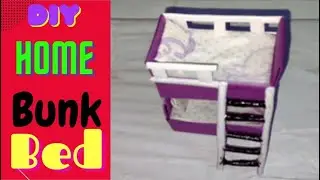 DIY mini paper bunk bed || How to make bunk bed with paper at home || Paper craft