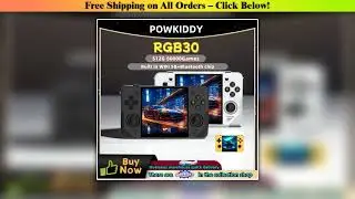 POWKIDDY RGB30 Portable Handheld Game Console 4 Inch Ips Screen Built-in WIFI RK3566 Open-Source