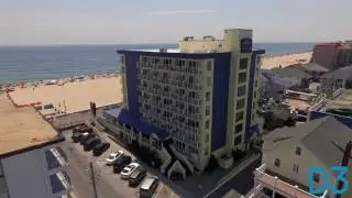 Aerial Video of Howard Johnson Oceanfront Plaza Boardwalk Hotel in Ocean City, MD