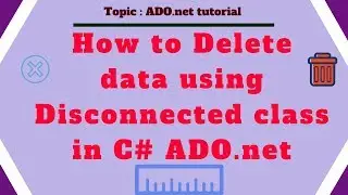 How to delete data using disconnected class in C# ADO.net Part-04