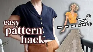 easiest pattern hack? converting a dress to top using a Burda pattern