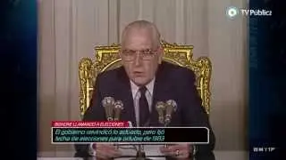 Archivo histórico - Bignone llamando a elecciones (1983)