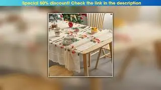 Today Only American Style Christmas Tablecloth, Modern Embroidered Lace, Non-Slip Decorative Rectan