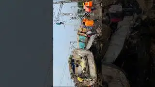 Coromandel Express Train Derails  #shorts #short #shortvideo #accidentnews #train #railway #balasore
