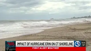 Impact of Hurricane Erin on Connecticut shoreline