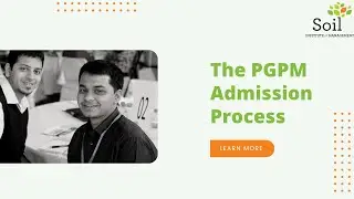 The PGPM Admission Process