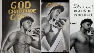 Part-2 of realistic charcoal portrait✍️ |full tutorial| |for begginers| |must watch| |portrait feed|