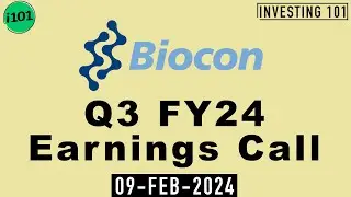 Biocon Limited Q3 FY24 Earnings Call | Biocon Limited FY24 Q3 Concall