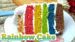 Rainbow Cake | Without Oven | Homemade Cake Recipe