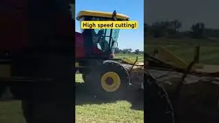 High speed hay, cutting! #farming #agriculture #harvest #shorts