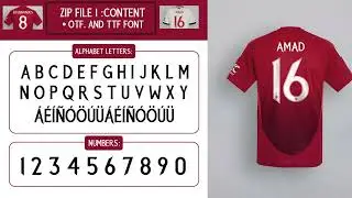 Manchester United 2025 Jersey Font | Custom Name & Number | Cricut & Printable Files