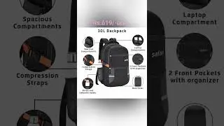 spacious/large laptop backpack with Raincover #backpack #travelbag#collegebag