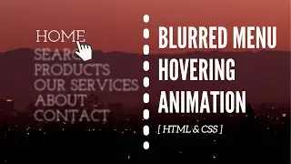 Blur Menu Hovering Animation [ HTML & CSS ] | Omnibits