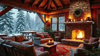 Cozy Cabin in the Snow 🔥 Gentle Piano Music for Deep Relaxation