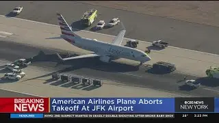 Plane Aborts Takeoff At JFK Airport Due To Blown Tires