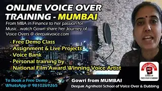Online Voice Over Training - Mumbai | Voice Artist Profile, Experience - Gowri @ deepakvoice.com