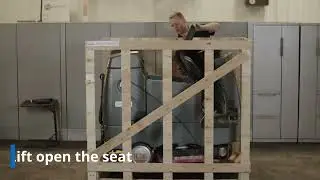 How to Uncrate the ICE Cobotics Ride-On Scbrubbers