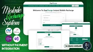 Mobile Recharge System Project | .NET MVC, SQL Server | ZapCharge Demo (Without Payment Integration)