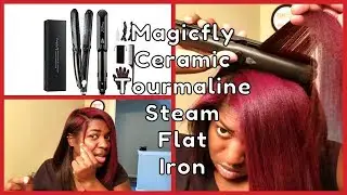 Magicfly Ceramic Tourmaline Steam Flat Iron Hair Straightener Review & Demo