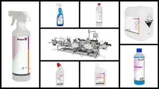 Canister and form bottle labelling for the chemical sector. 4 label application