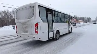 Поездка на автобусе ПАЗ Вектор Некст (маршрут №5) по городу Байкальску #байкальск #городбайкальск