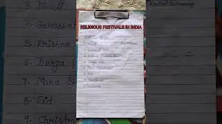 RELIGIOUS FESTIVALS In India 🇮🇳 #gk #viral #education 🎓#viral 🔥