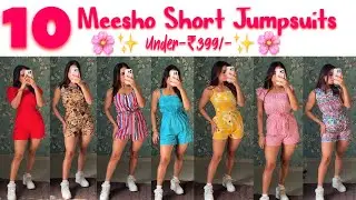 10 meesho Short Summer Jumpsuits Haul!! Under-₹399/-!! Manshi Sharma #meeshojumpsuithaul