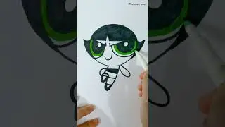 The Powerpuff Girls, Buttercup #shorts drawing