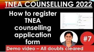 TNEA 2022 How to register application form