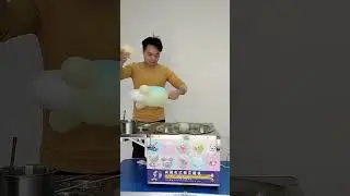 The art of making cotton candy turtle #shorts #cottoncandy #candyfloss