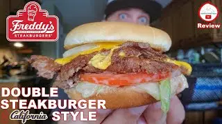 Freddy's® DOUBLE STEAKBURGER CALIFORNIA STYLE Review! 🍔🌴 | Frozen Custard & Steakburgers