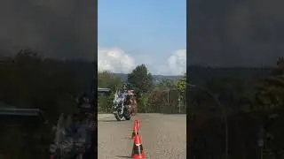 Grundfahr&Uuml;bung Klasse A Schritttempo Slalom mit Thunderstroke 116￼ Indian Chief Vintage