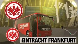 Eintracht Frankfurt Team Bus &mdash; Frankfurt Stadium &rarr; Augsburg &rarr; Frankfurt | 800 km Football Journey 🚌