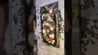 video 31- A neutral color puddle pour in honor of my my  Angel dog Rebel #arttherapy #pourw/myboy.