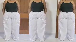 How To Cut And Sew Baggy Trouser For A Plus Size Model #plussize
