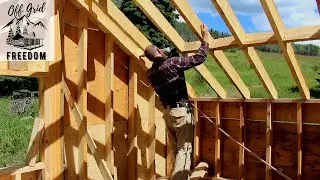Preparing to Roof the Off Grid Cabin | Solo Build in Northern Canada