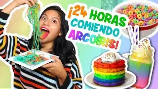 24 HORAS COMIENDO ARCO&Iacute;RIS🌈  COMIDA por COLORES Y DIVERTIDA|&nbsp;Conny Merlin