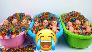 &ldquo;Doll Swimming in Orbeez! 😂 | Colorful Fun with Mini Dolls & Water Beads&rdquo;
